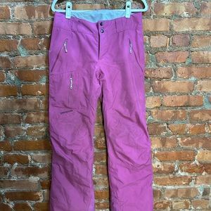 Pink Patagonia ski pants
